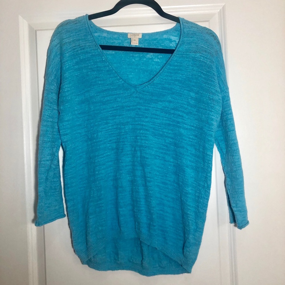 J Crew Airspun Linen blend Boyfriend Sweater, XS